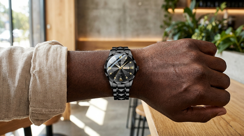 Montre Homme Luxe – Quartz  Acier Inoxydable. Cliquez pour commendé